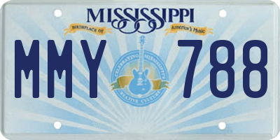 MS license plate MMY788