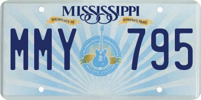 MS license plate MMY795