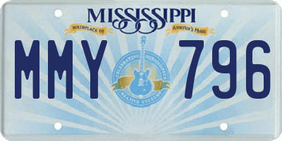 MS license plate MMY796