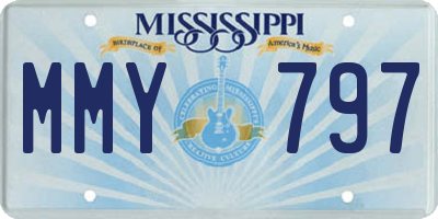 MS license plate MMY797