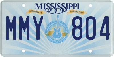 MS license plate MMY804
