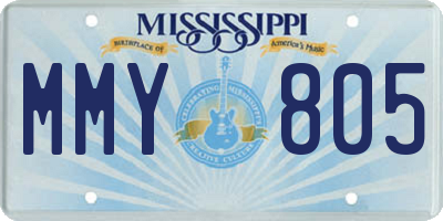 MS license plate MMY805