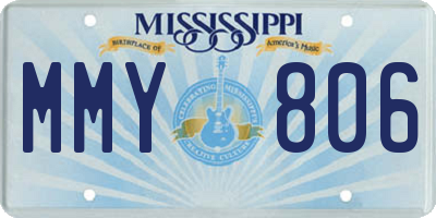 MS license plate MMY806