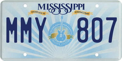 MS license plate MMY807