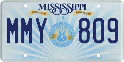 MS license plate MMY809
