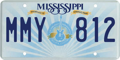 MS license plate MMY812