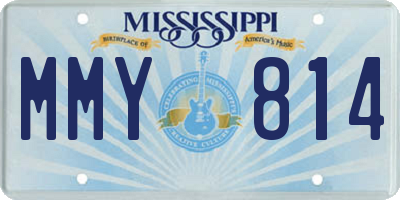 MS license plate MMY814