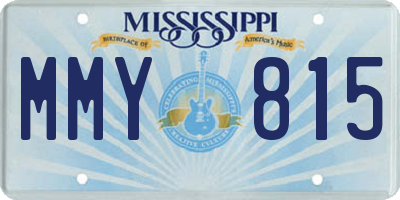 MS license plate MMY815