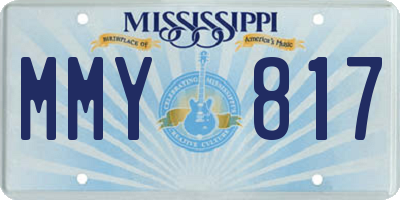 MS license plate MMY817