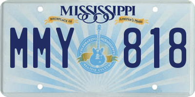 MS license plate MMY818