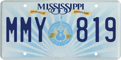 MS license plate MMY819