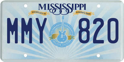 MS license plate MMY820