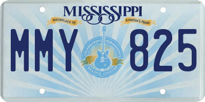 MS license plate MMY825