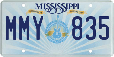MS license plate MMY835
