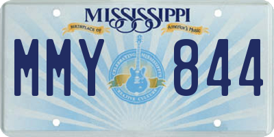 MS license plate MMY844