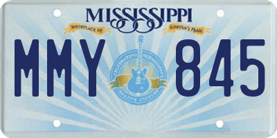 MS license plate MMY845