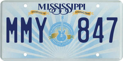 MS license plate MMY847