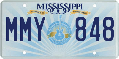 MS license plate MMY848