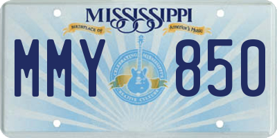 MS license plate MMY850