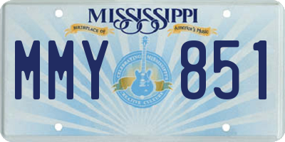 MS license plate MMY851