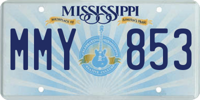 MS license plate MMY853