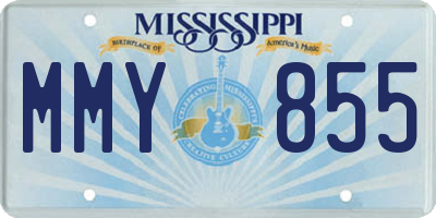 MS license plate MMY855