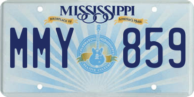 MS license plate MMY859