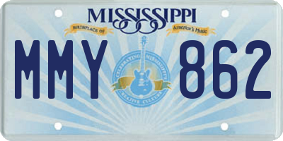 MS license plate MMY862