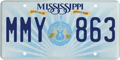 MS license plate MMY863