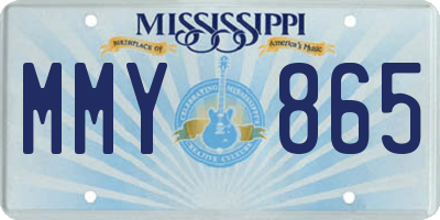 MS license plate MMY865