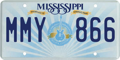 MS license plate MMY866