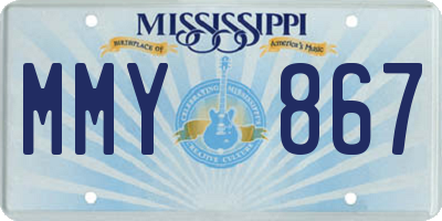 MS license plate MMY867