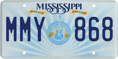 MS license plate MMY868