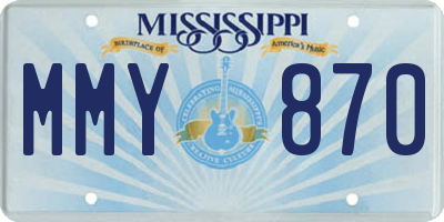MS license plate MMY870