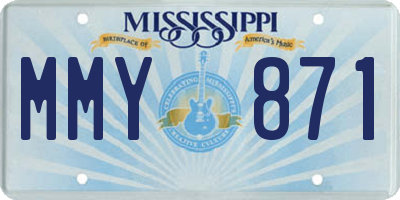 MS license plate MMY871