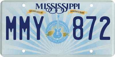 MS license plate MMY872