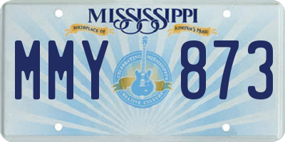 MS license plate MMY873