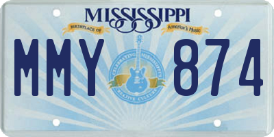 MS license plate MMY874