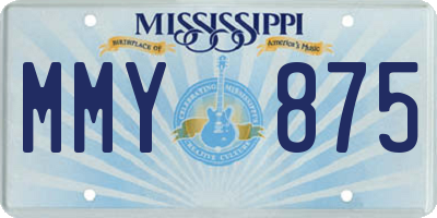 MS license plate MMY875
