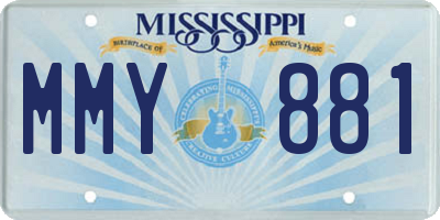 MS license plate MMY881