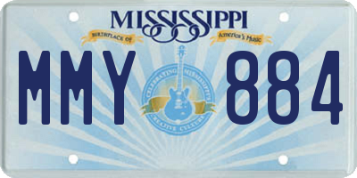 MS license plate MMY884