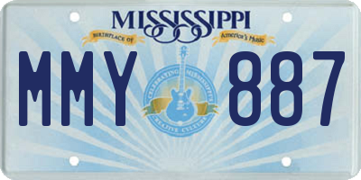 MS license plate MMY887