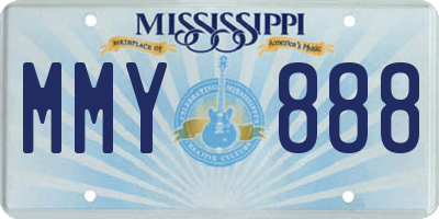MS license plate MMY888