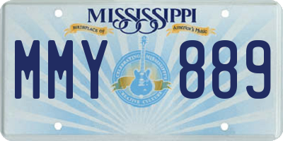 MS license plate MMY889