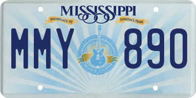 MS license plate MMY890