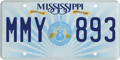 MS license plate MMY893