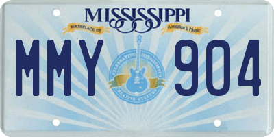 MS license plate MMY904