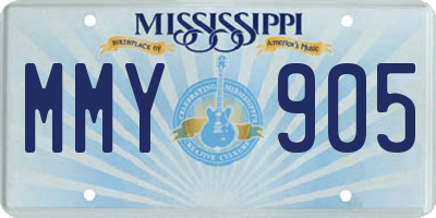 MS license plate MMY905