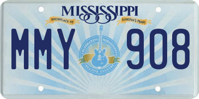 MS license plate MMY908