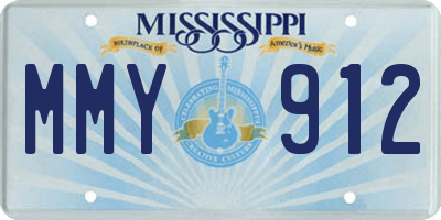 MS license plate MMY912
